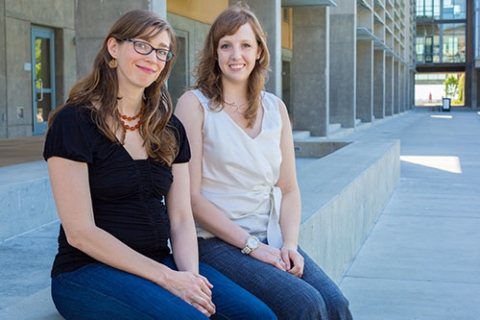Makenzie Provorse, right, works with Professor Christine Isborn.