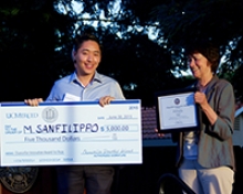 Michael Sanfilippo and Chancellor Dorothy Leland.